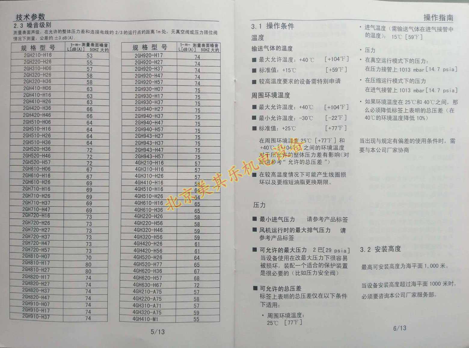 高壓鼓風(fēng)機說明書